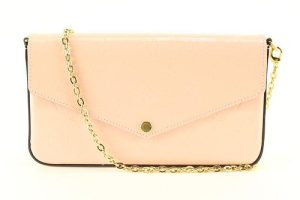 LOUIS VUITTON PINK MONOGRAM VERNIES POCHETTE FELICIE