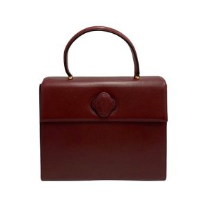 Cartier Vintage Leather Turnlock Handbag