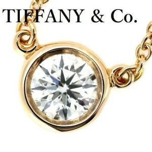 TIFFANY & CO. VISOR YARD DIAMOND 18K ROSE GOLD NECKLACE