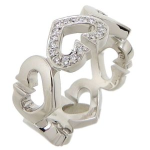 CARTIER DIAMOND 18K WHITE GOLD RING