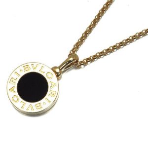 BVLGARI ONYX 18K YELLOW GOLD NECKLACE