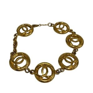 CHANEL VINTAGE COCO MARK LOGO MOTIF BRACELET