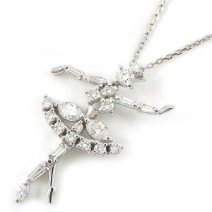 TASAKI BALLERINA MOTIF DIAMOND PLATINUM NECKLACE