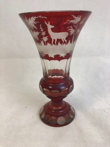 Bohemian Engraved Vase