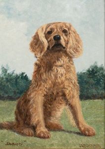 PORTRAIT OF A SPANIEL “JASON” OIL PAINTING